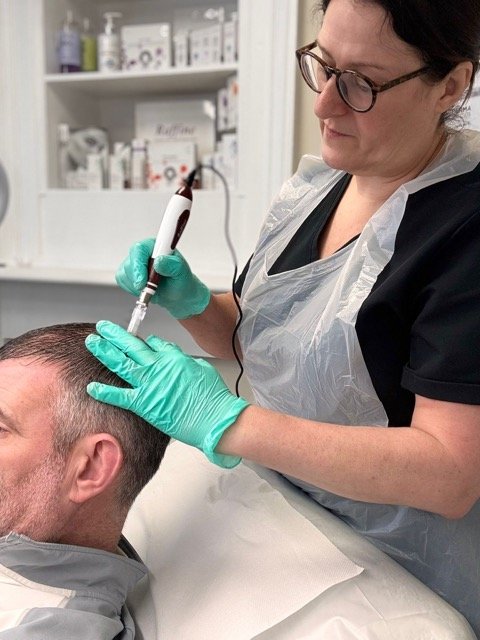 Aesthetic treatment being performed at AC Nurse Aesthetics in Morley, Leeds